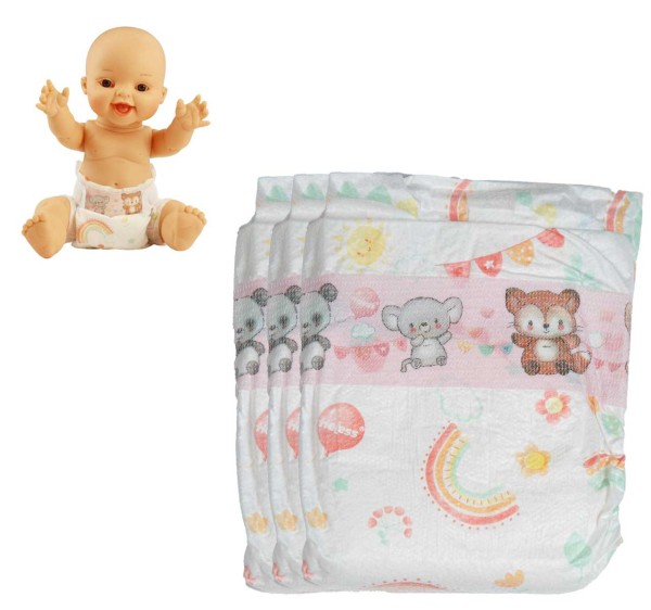 Puppenwindeln 3er-Set Windeln Gr. 28 - 35 cm