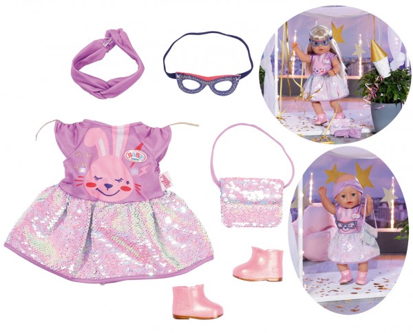 Baby Born Deluxe Happy Birthday Outfit 43 cm (Lila)