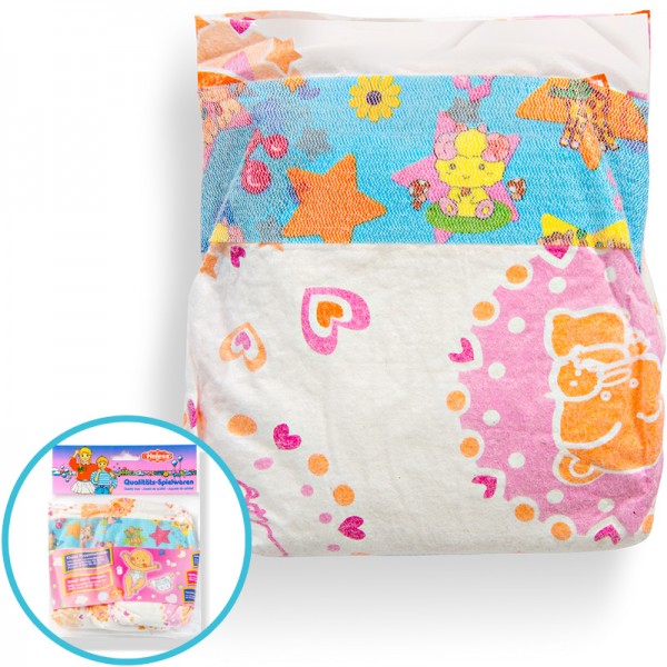 3er Windelpaket für Puppen 28 - 35 cm