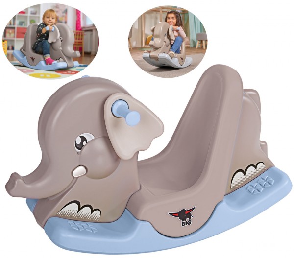Schaukeltier Rocking Elephant Elefant (Grau-Blau)