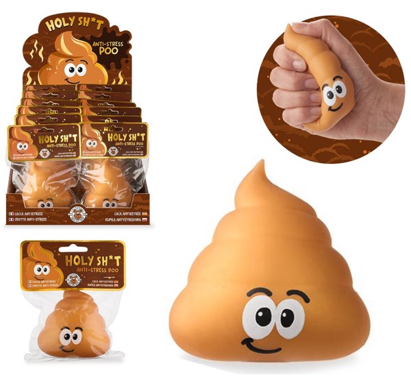 Holy Shit Anti Stress Po Squishy Kackhaufen zum Quetschen 8,5 cm (Braun)
