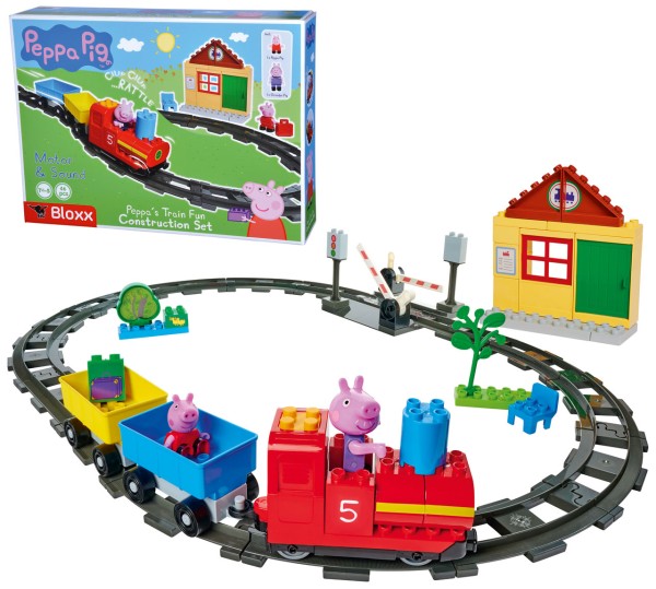 PlayBIG Bloxx Peppa Pig Train Set Zug mit 2 Figuren