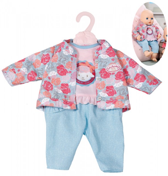 Baby Annabell Travel Jeans 43 cm (Hellblau-Pink)