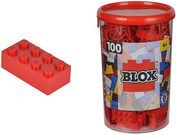 100 Blox Steine in Dose (Rot)