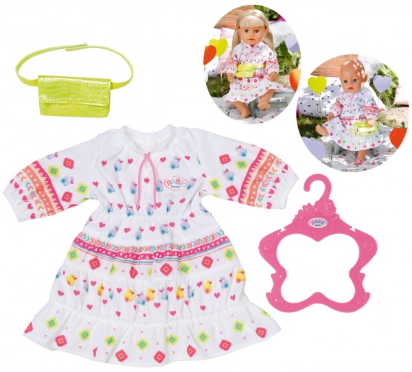 Baby Born Trendy Boho Kleid 43 cm (Weiß-Bunt)