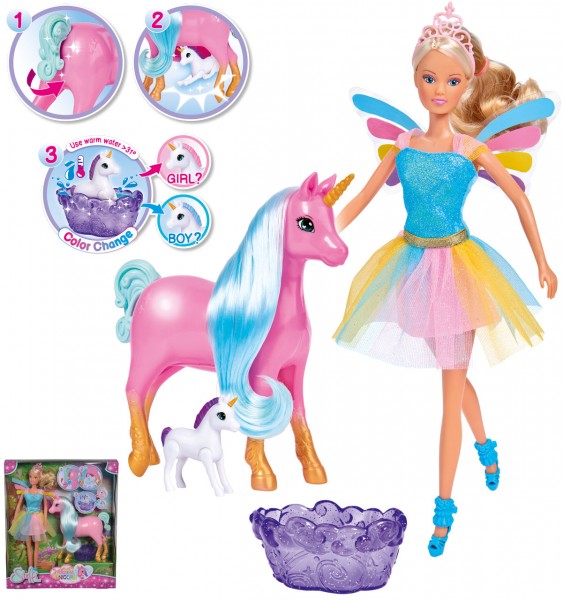 Steffi Love Welcome Unicorn Einhorn mit Baby