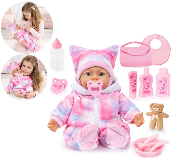 Funktionspuppe Piccolina Magic Eyes 46 cm (Rosa-Pink)