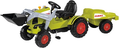 Claas Celtis Traktor mit Schaufel und Anhänger