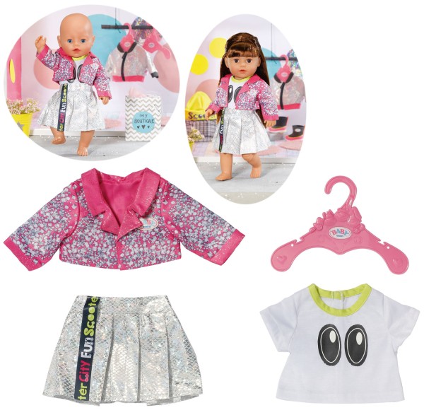 Baby Born City Outfit 43 cm (Pink-Silber)