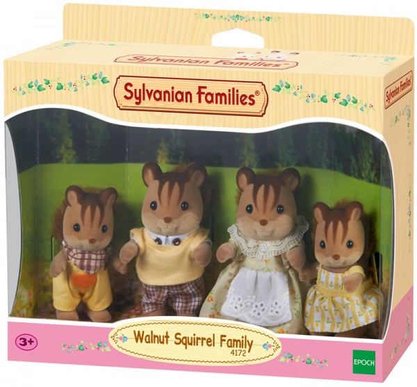 Sylvanian Families Walnuss Eichhörnchen Familie Knacks