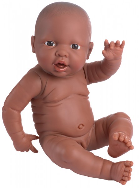 Babypuppe anatomisch korrekt Junge 42 cm (Schwarz)