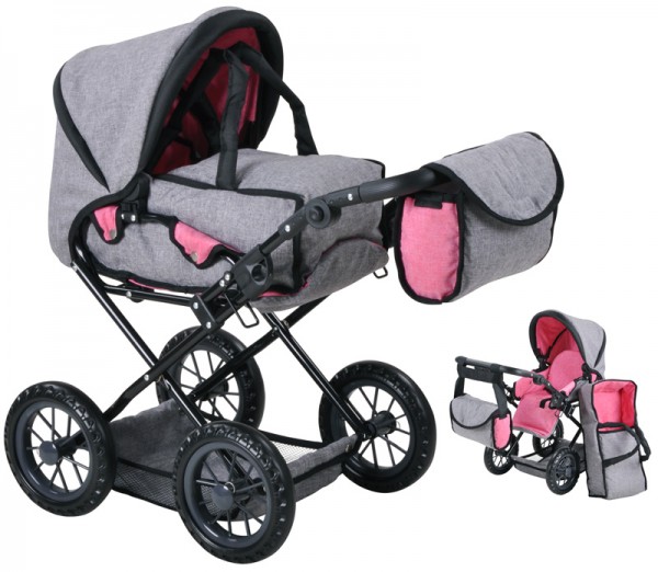 Puppenwagen Ruby (Jeans Grau)