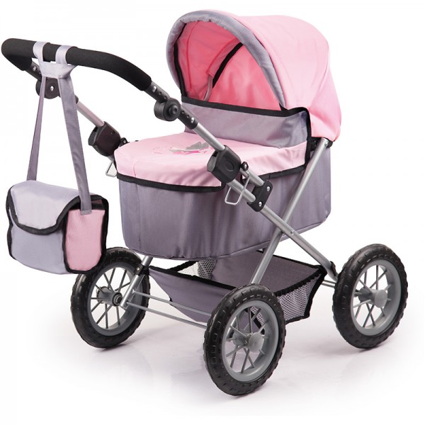 Mein erster Puppenwagen Trendy (Grau-Rosa)