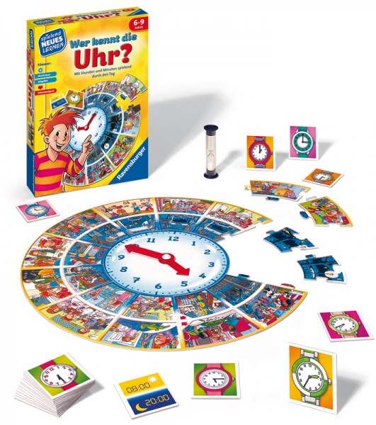 Kinderspiel Wer kennt die Uhr