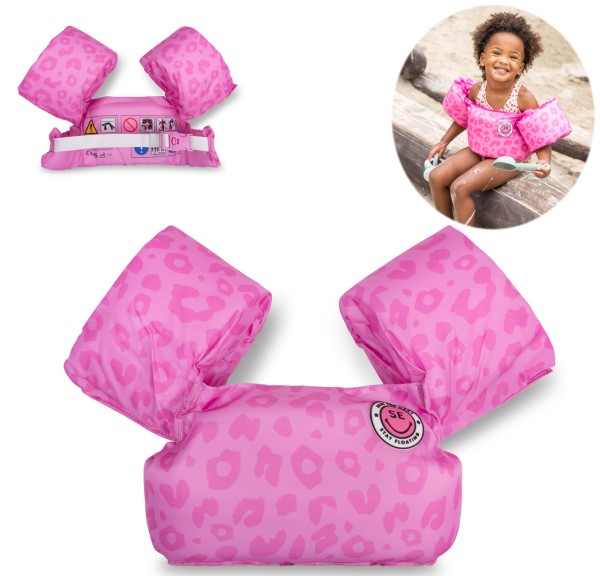Schwimmhilfe Puddle Jumper Neon Leopard 2 - 6 Jahre (Pink)