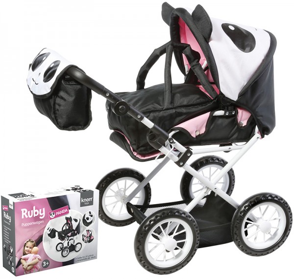 Puppenwagen Ruby Panda (Schwarz-Weiß)