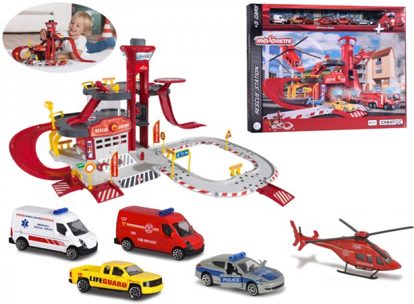 Creatix Rescue Station mit 5 Fahrzeugen