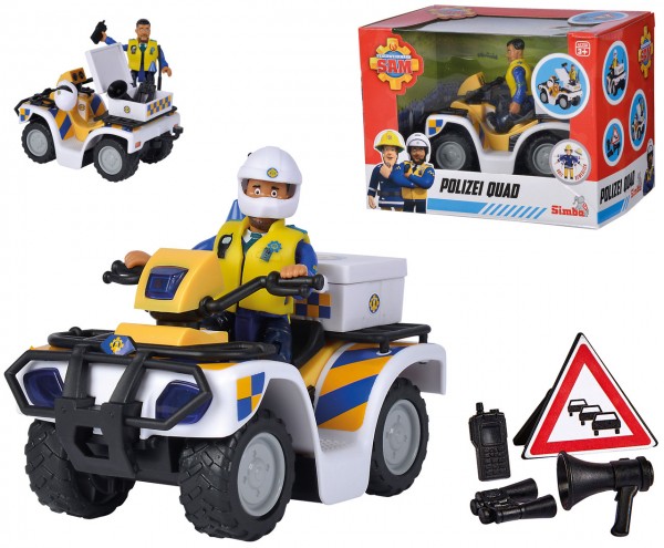 Feuerwehrmann Sam Polizei Quad mit Figur Malcolm