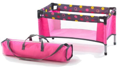 Puppenreisebett mit Tasche (Funny Pink)
