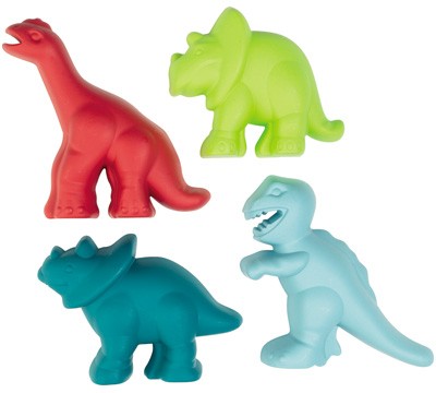 Netz mit 4 Dinosaurier Sandförmchen