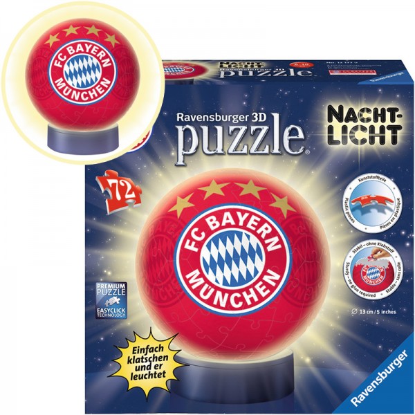3D Puzzle-Ball mit Nachtlicht FC Bayern München