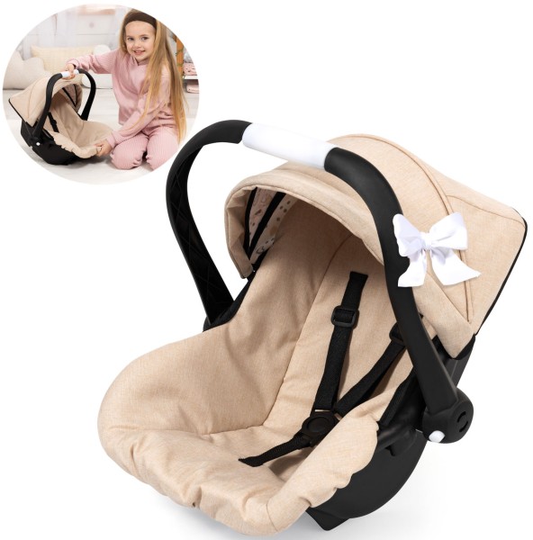 Puppen-Autositz mit Dach (Beige)