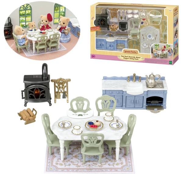 Sylvanian Families Elegantes Esszimmer Möbel Zubehörset