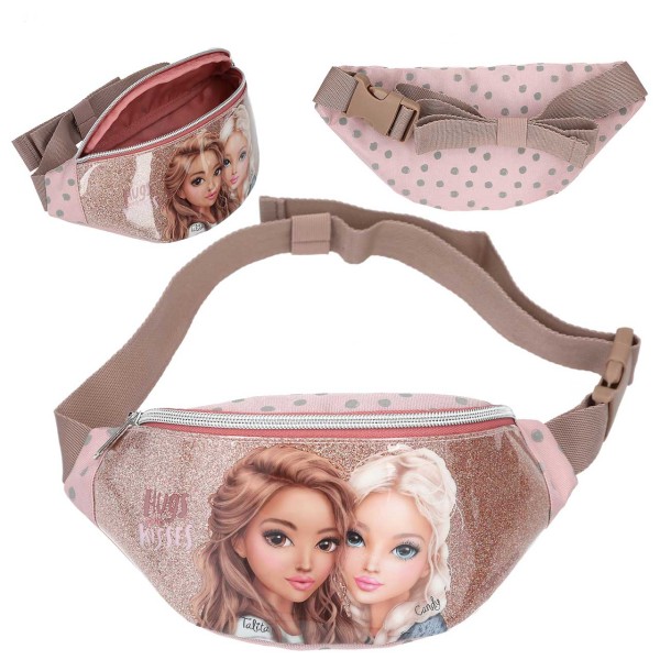 TOPModel Crossbodybag Gürteltasche Dots mit Glitzer (Rosa)