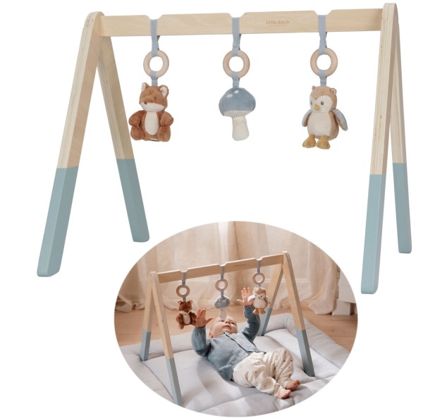 Spieltrapez aus Holz Forest Friends (Blau)