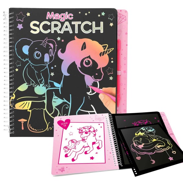 Ylvi Magic Scratch Book Großes Kratzbuch Einhorn