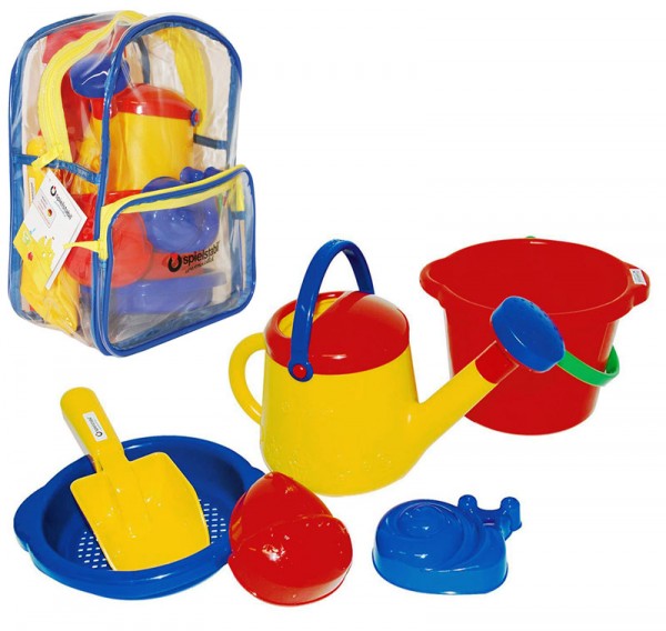Rucksack mit Sandspielzeug Classic (Rot-Blau)