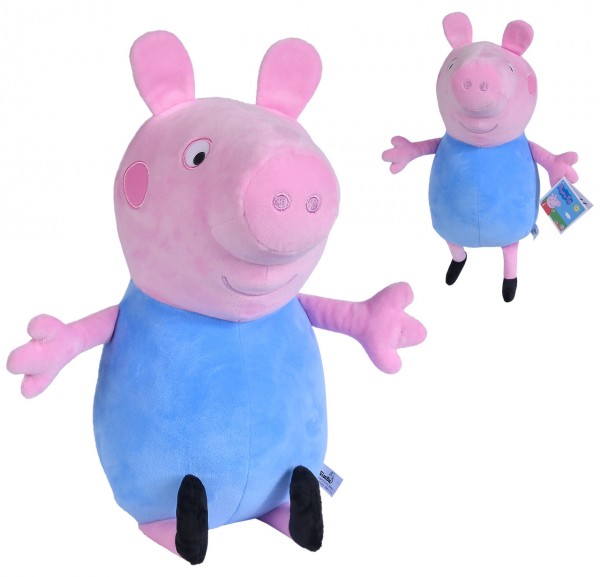 Große Peppa Pig Plüschfigur Schorsch 31 cm (Blau)