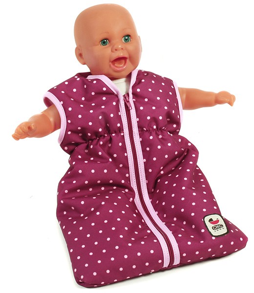 Puppenschlafsack (Dots Brombeere)