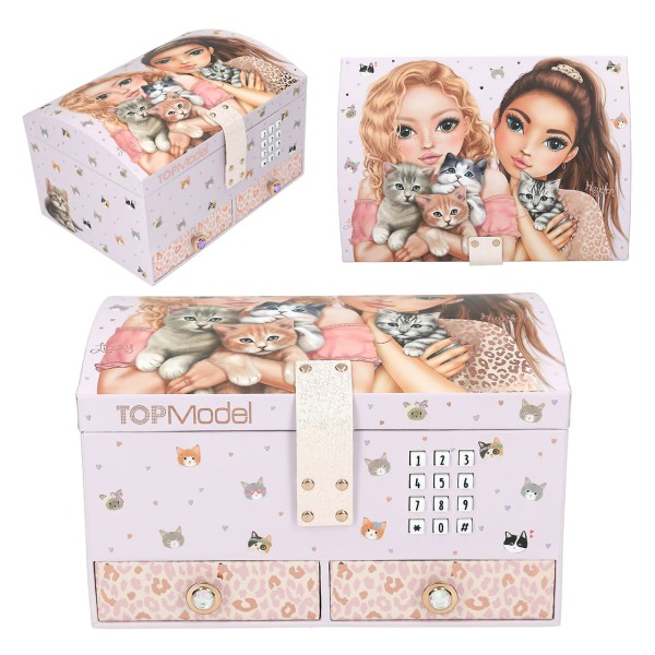 TOPModel Großes Schmuckkästchen mit Code und Sound Cat Love