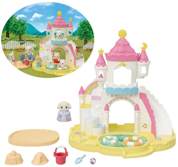 Sylvanian Families Kindergarten Sandkasten und Pool mit Figur