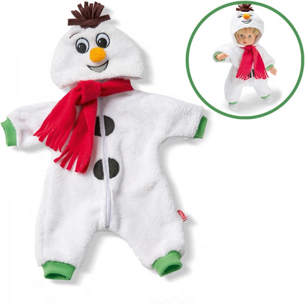 Kleidungsset Kuscheliger Anzug Schneemann Gr. 35 46 cm (Weiß)