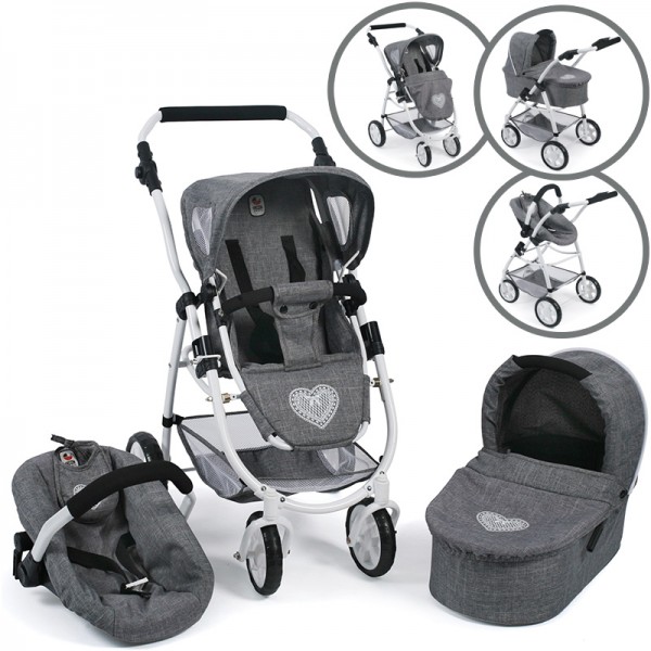 Puppenwagen Emotion All In 3in1 (Jeans Grey)