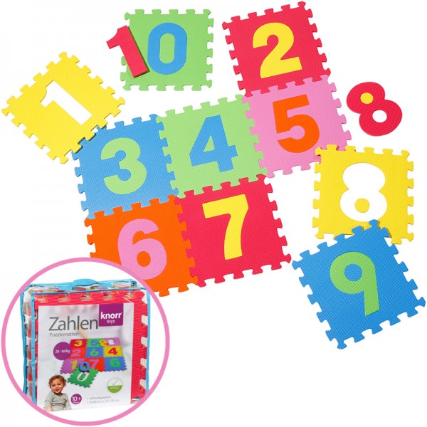 EVA Schaumstoff Puzzlematten Zahlen 10-teilig (Bunt)
