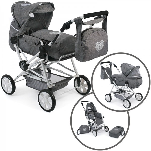Puppenwagen Road Star (Jeans Grey)