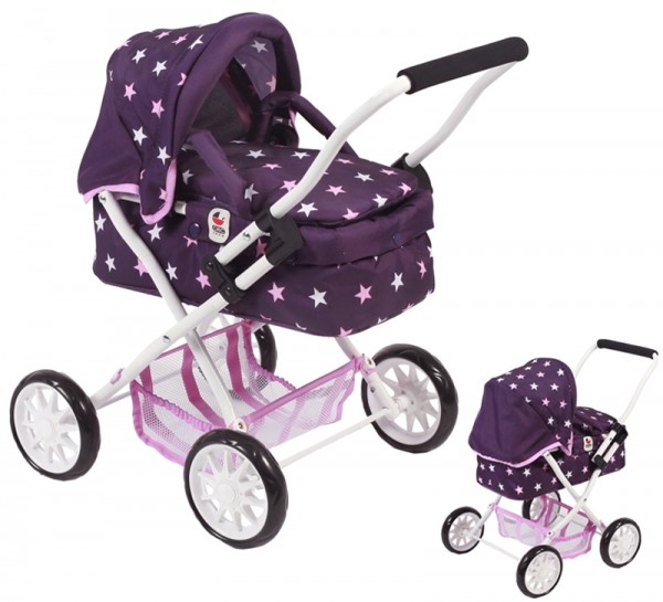 Mein erster Puppenwagen Smarty (Stars Lila)