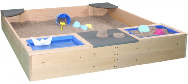 Sandkasten Strand & Meer (Natur-Grau-Blau)
