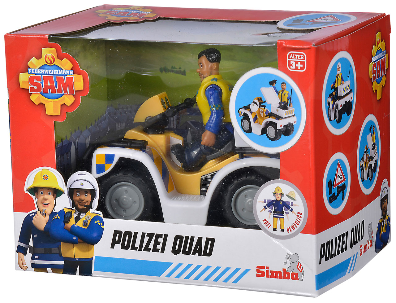 "Polizei Quad" mit Figur Malcom Feuerwehrmann Sam 